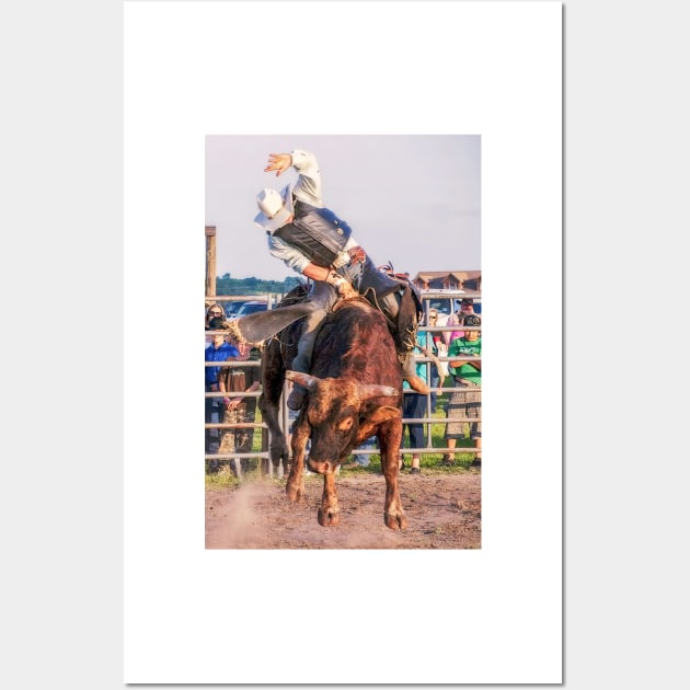 Bull rider Wall Art by joesaladino